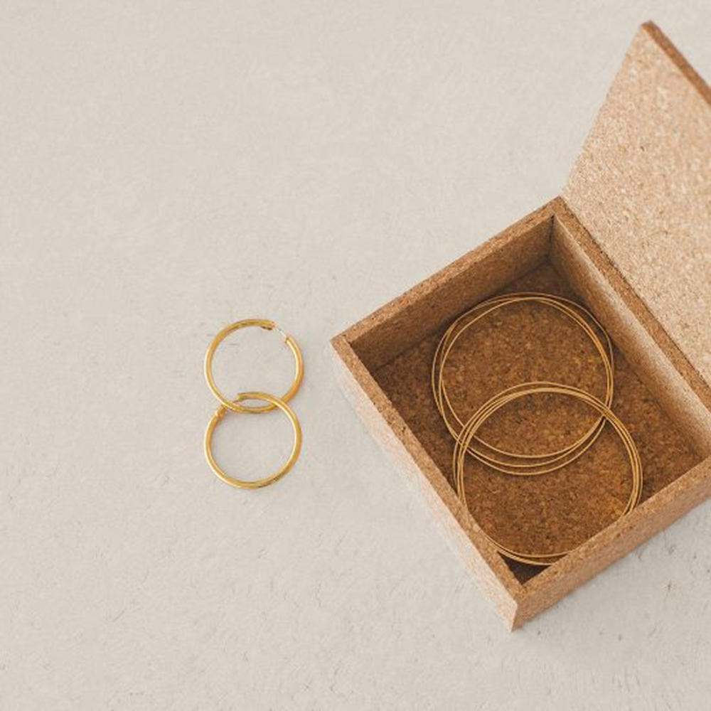 PAIVI Natural Cork Small Packaging Box with Hinged Lid - Image 2