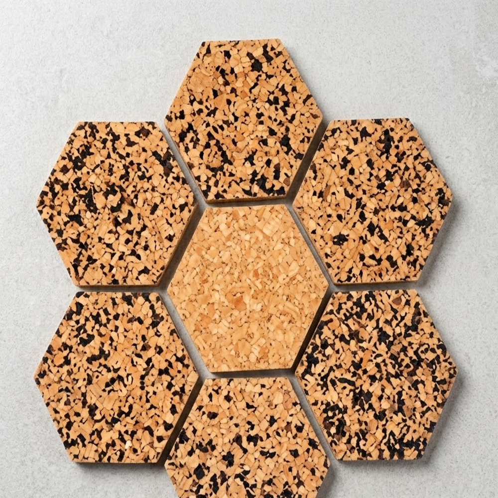 PAIVI Hexagon Cork Wall Decor Tile Set - Image 3