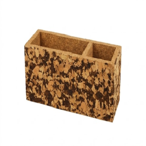 PAIVI Textured Cork Desktop Organizer with Divided Compartments