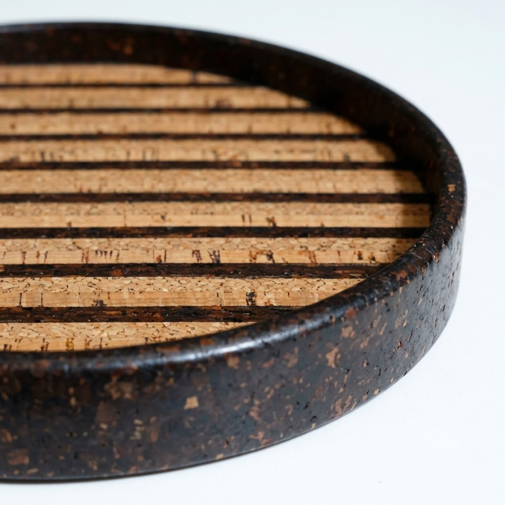 PAIVI Classic Stripe Round Cork Tray - Image 3
