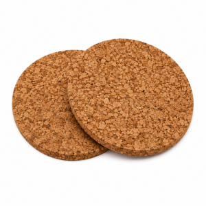 PAIVI Natural Cork Coaster with Single Side Veneer