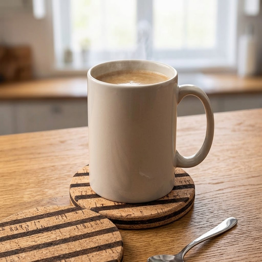 PAIVI Striped Cork Trivet Set - Image 3