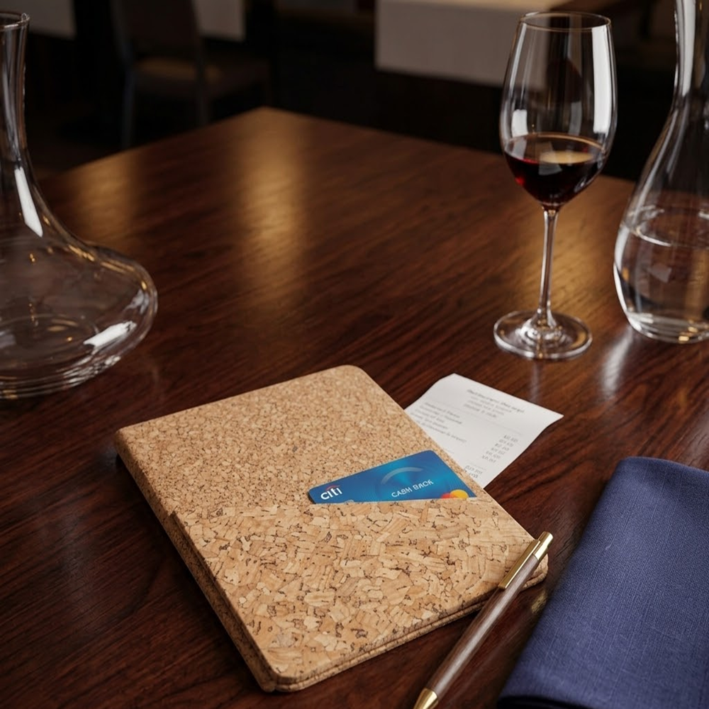 PAIVI Natural Cork Bill Folder with Front Pocket - Image 4