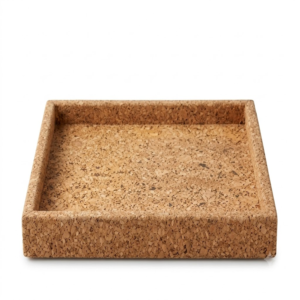 PAIVI Rustic Natural Square Cork Serving Tray