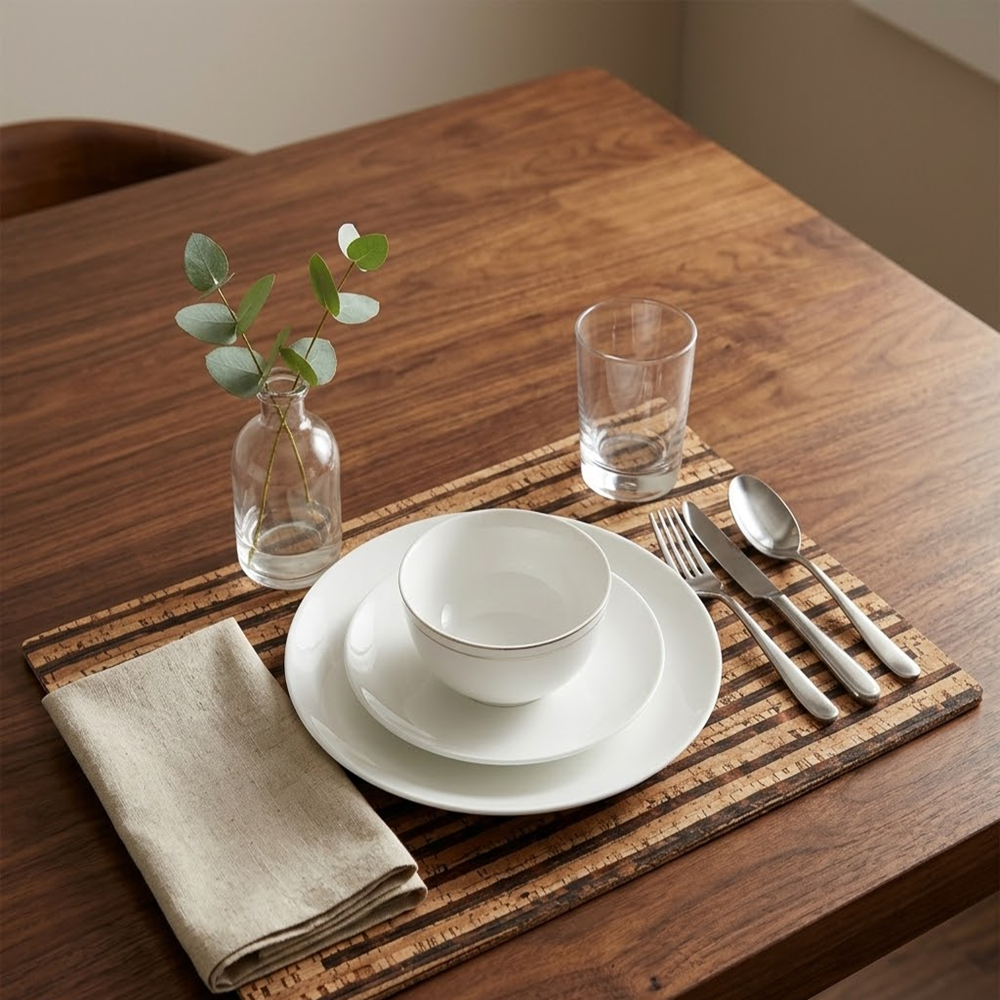 PAIVI Linear Stripe Cork Tablemat - Image 3