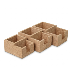 PAIVI 2 Compartment Cork Bar Caddy