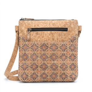 PAIVI Diamond Pattern Cork Sling Bag with Adjustable Strap